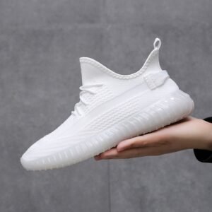 Unisex Coconut Shoes Breathable Running Casual Lightweight Fly Knit Mesh Special Large Size Soft Bottom Sports Sneakers