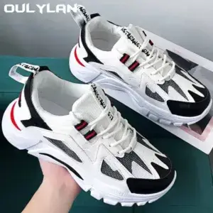 Oulylan Men Casual Running Shoes Breathable Thick Soled Height Increasing Shoes Sports Shoes Mesh Walking Basketball Sneakers