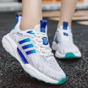 Mesh High Quality New Comfortable Thick Sole Increase Couple Large Size Springback Running Shoes